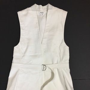 Minimalist Helmut Lang Vest Belted White Sz Med